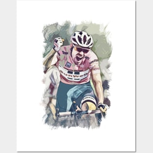 The Cyclist / Abstract fan art / Cycling heroes series #03 Posters and Art